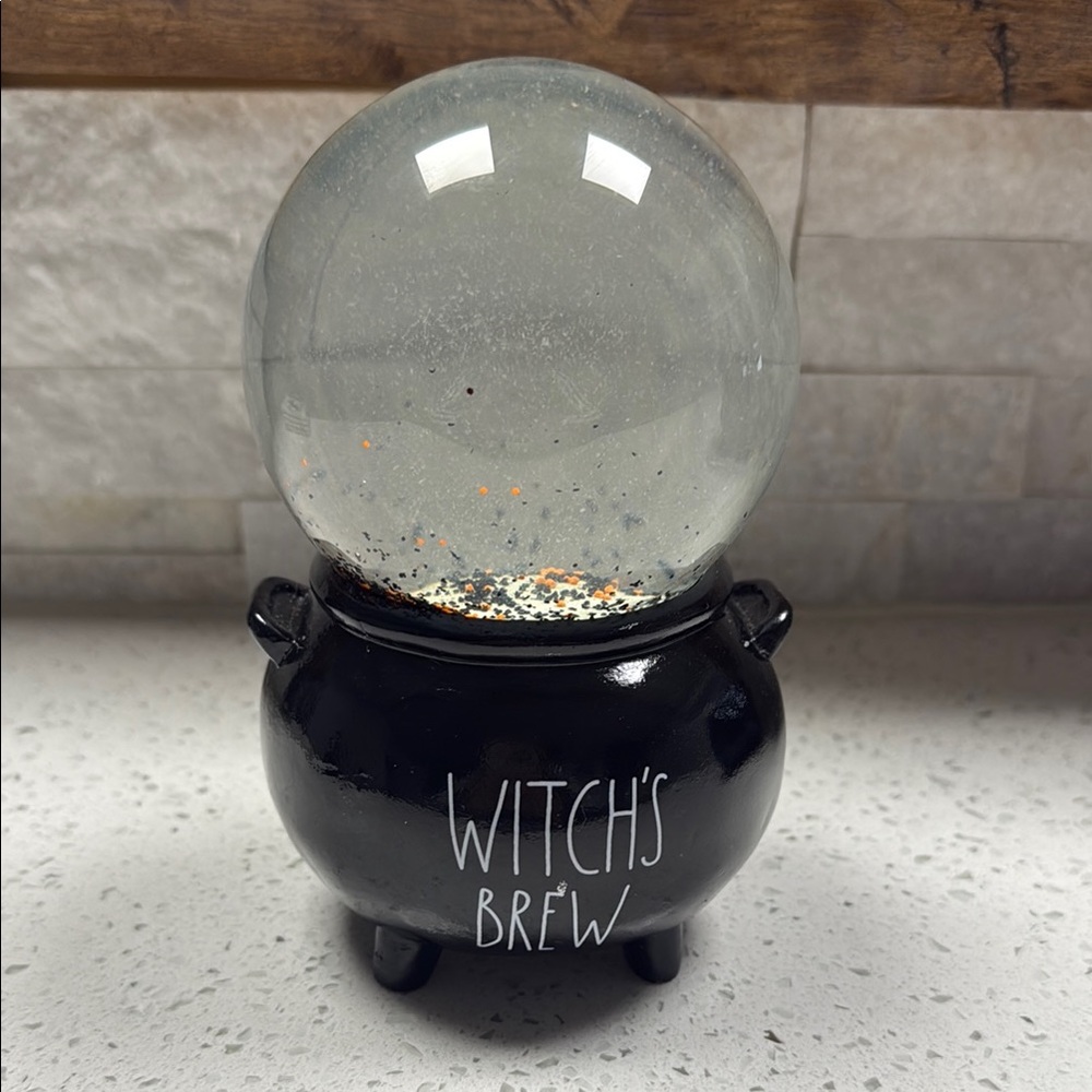 Rae Dunn Witch's Brew Black Cauldron Snow Globe